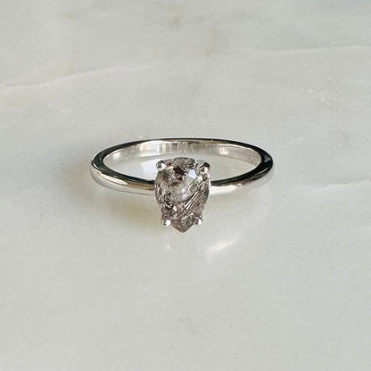 Zara Salt and Pepper Diamond Ring | Rhodium Plated