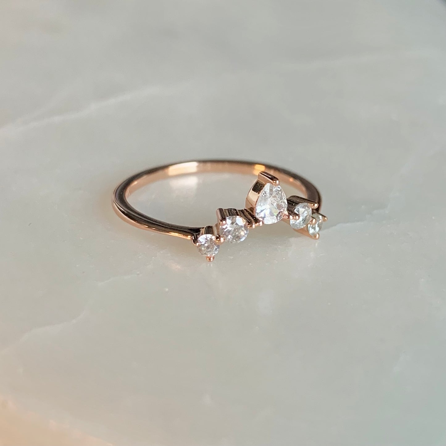 Nura Stacking Ring | Rose Gold Plated