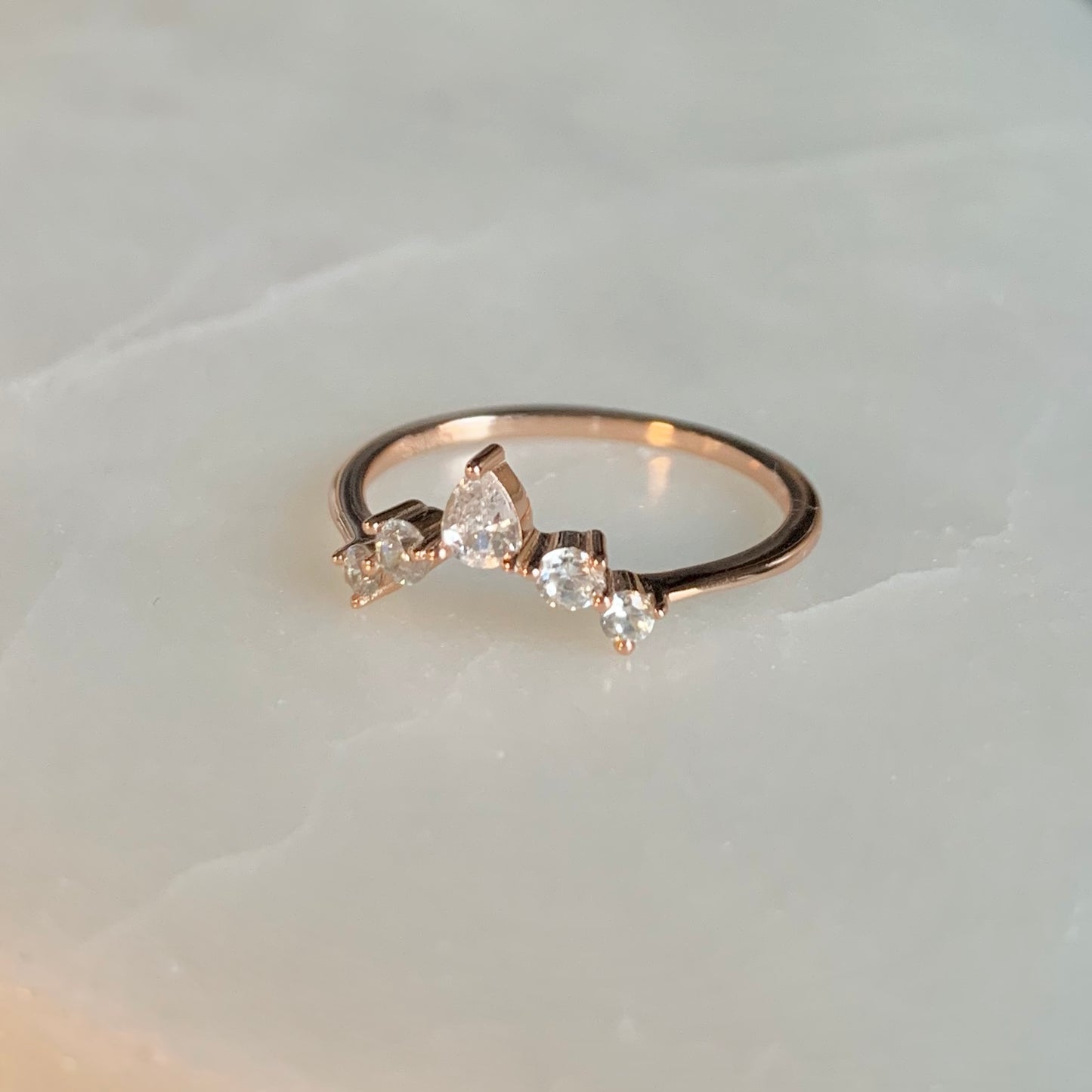 Nura Stacking Ring | Rose Gold Plated