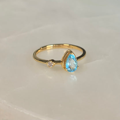 Jasmine Swiss Blue Topaz Ring