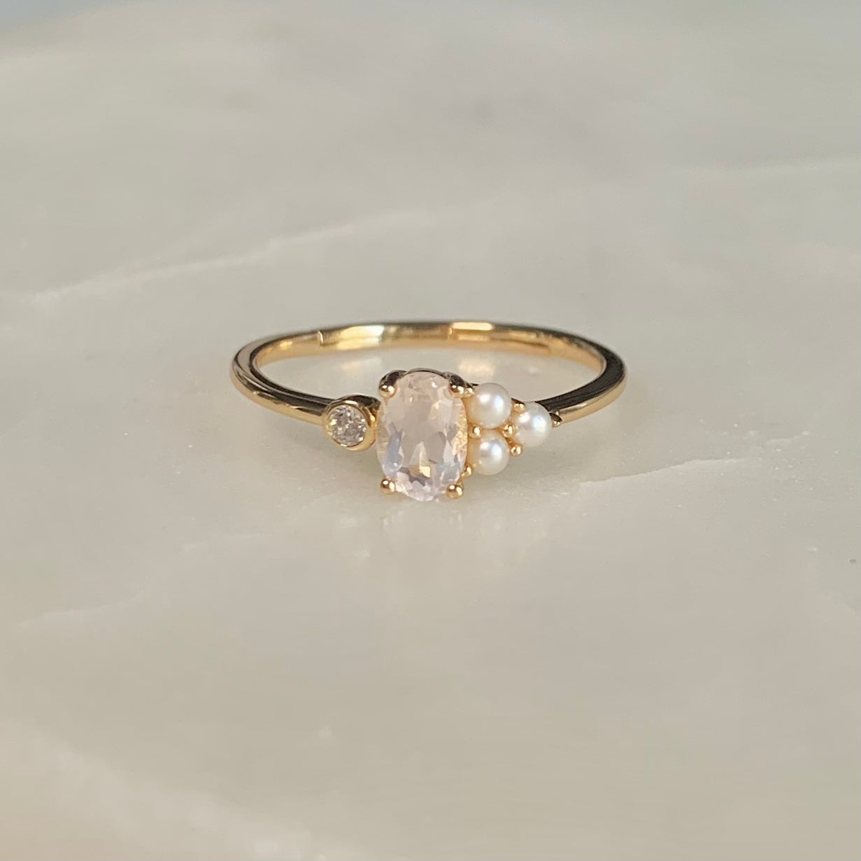 Elliana Rose Quartz Ring