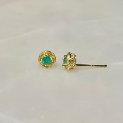 Midori Emerald Stud Earrings