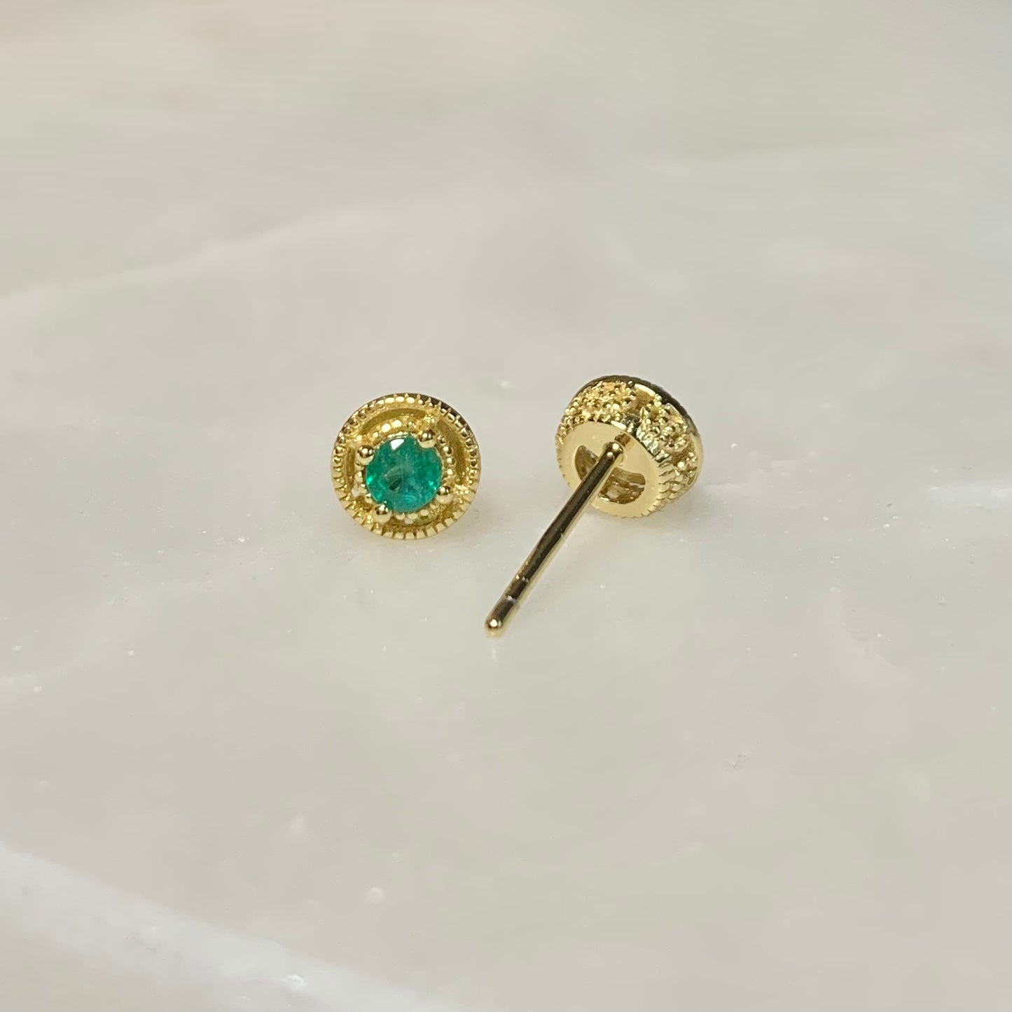 Midori Emerald Stud Earrings