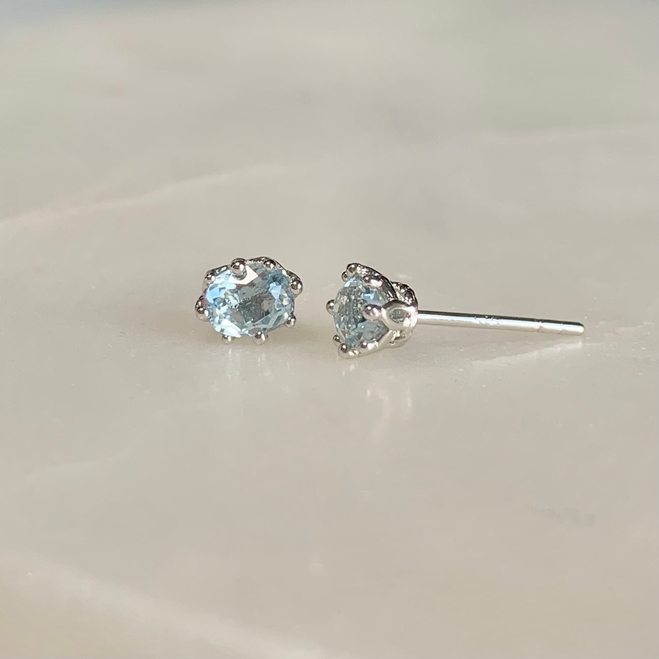 Skye Blue Topaz Stud Earrings