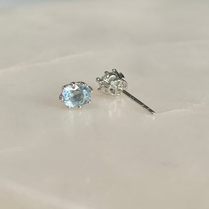 Skye Blue Topaz Stud Earrings