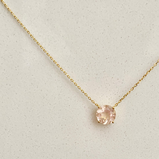 Rochelle Rose Quartz Necklace