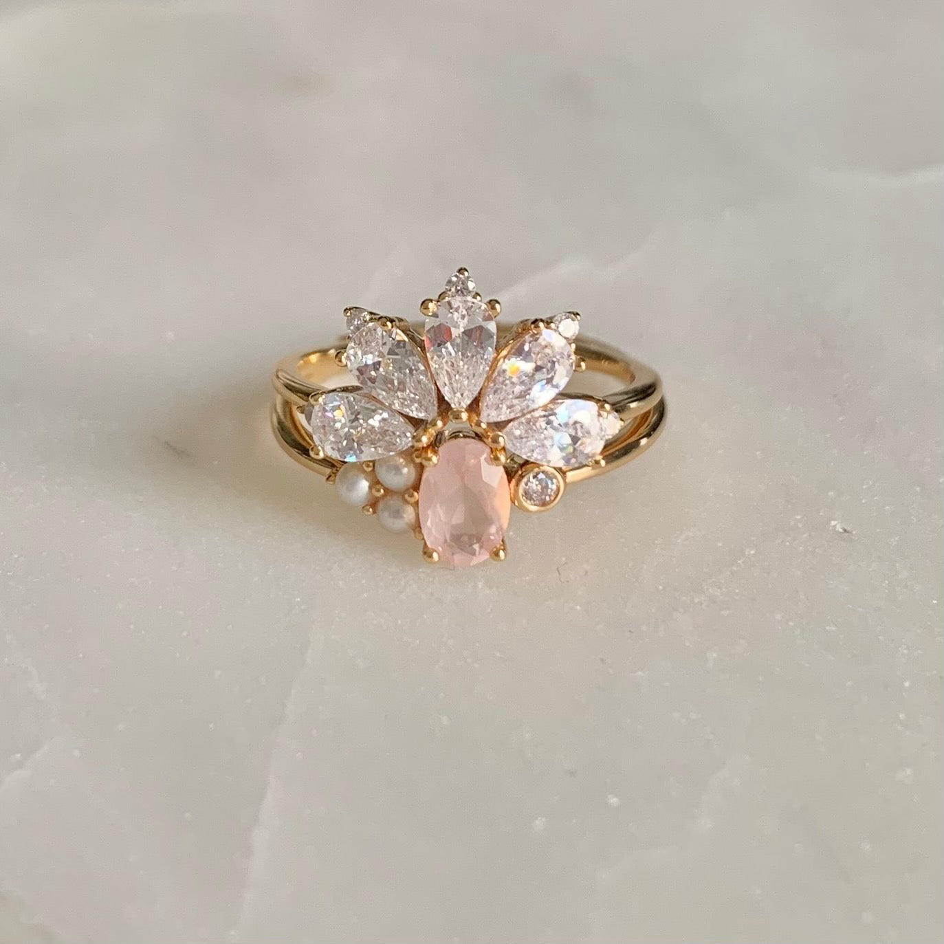 Elliana Rose Quartz Ring